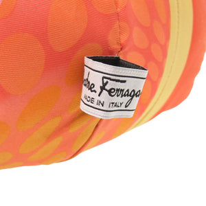 サルヴァトーレフェラガモ シルク オレンジ/ピンク ぬいぐるみ 1079【中古】Salvatore Ferragamo