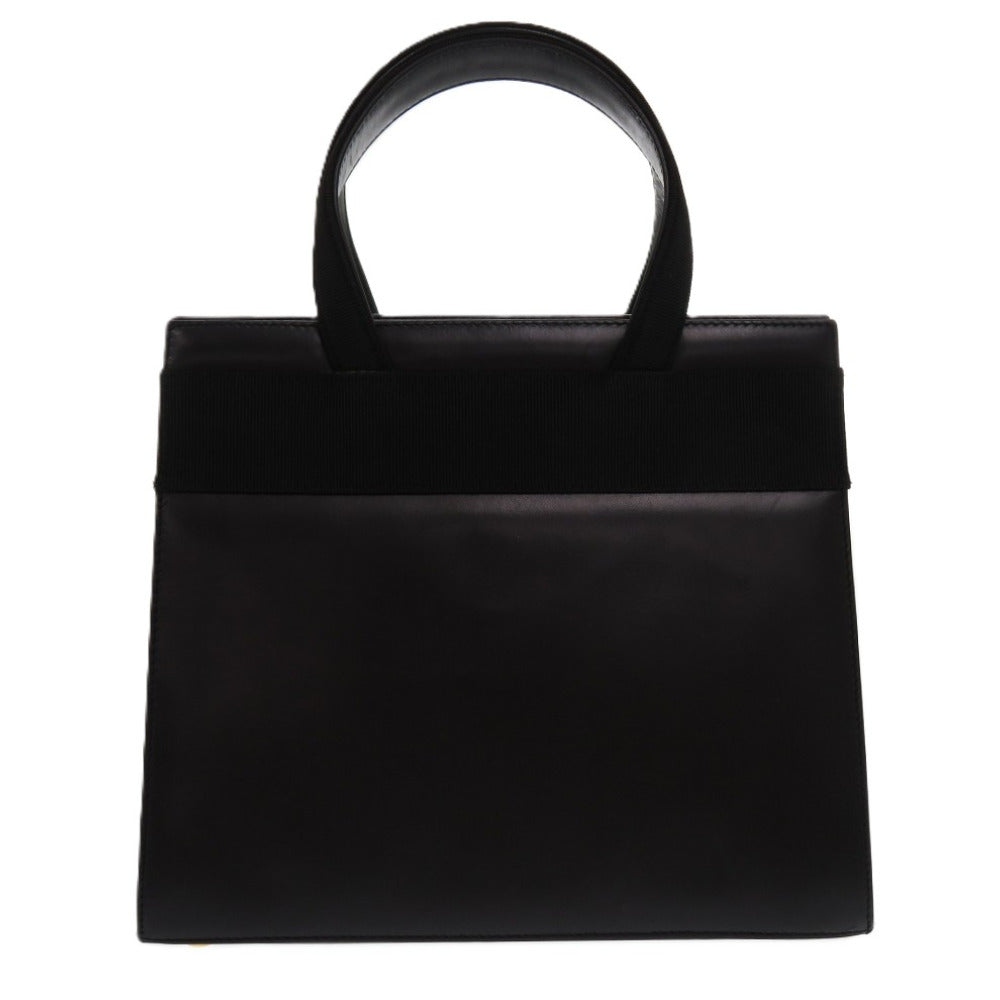 サルヴァトーレフェラガモ ヴァラリボン BA214178 レザー ブラック 黒 ハンドバッグ 1168【中古】Salvatore Ferragamo