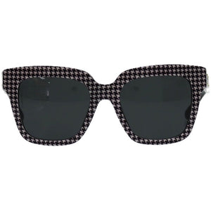 新品同様 ドルチェアンドガッバーナ ハウンドトゥース DG4286-F 3079 87 54□20 140 3N プラスチック ブラック 黒 サングラス 1178【中古】DOLCE&GABBANA