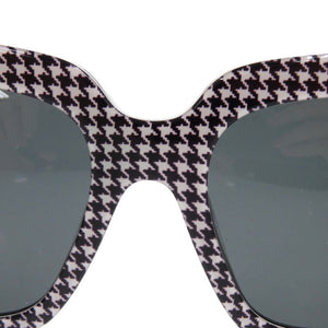 新品同様 ドルチェアンドガッバーナ ハウンドトゥース DG4286-F 3079 87 54□20 140 3N プラスチック ブラック 黒 サングラス 1178【中古】DOLCE&GABBANA