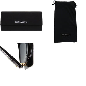 新品同様 ドルチェアンドガッバーナ ハウンドトゥース DG4286-F 3079 87 54□20 140 3N プラスチック ブラック 黒 サングラス 1178【中古】DOLCE&GABBANA