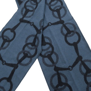 未使用品 エルメス エニー モール カシミヤ マリン ブルーテュルカン マフラー 1205【中古】HERMES