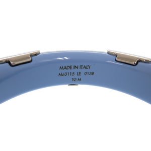 美品 ルイ ヴィトン ジョンク デイリ モノグラム フラワー M63115 セラミック メタル ライトブルー 水 ブレスレット LV 1208【中古】LOUIS VUITTON