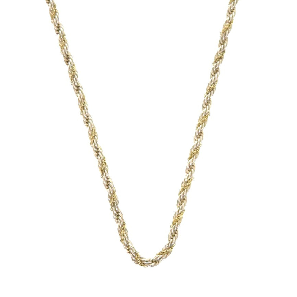 ティファニー ツイスト スクリュー チェーン シルバー925 K18イエローゴールド シルバー ネックレス 1210【中古】TIFFANY&Co.