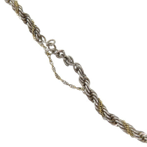 ティファニー ツイスト スクリュー チェーン シルバー925 K18イエローゴールド シルバー ネックレス 1210【中古】TIFFANY&Co.