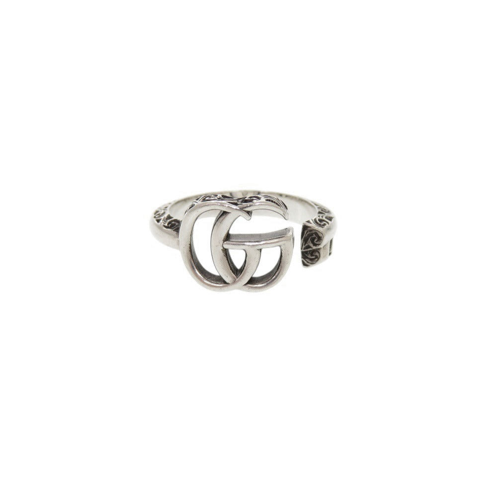 美品 グッチ ダブルG シルバー925 サイズ約15‐16号(#17) リング 指輪 1241【中古】GUCCI