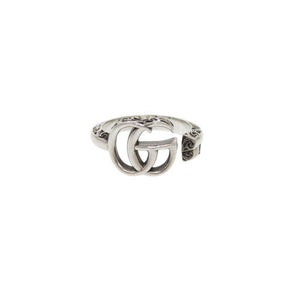 美品 グッチ ダブルG シルバー925 サイズ約15‐16号(#17) リング 指輪 1241【中古】GUCCI