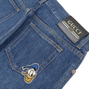 新品同様 グッチ × Disney ドナルド サイズ26 コットン ブルー デニムパンツ 1270【中古】GUCCI