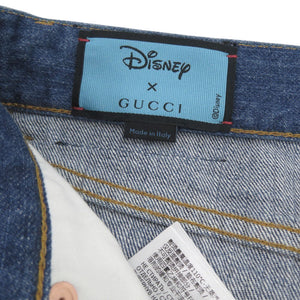 新品同様 グッチ × Disney ドナルド サイズ26 コットン ブルー デニムパンツ 1270【中古】GUCCI
