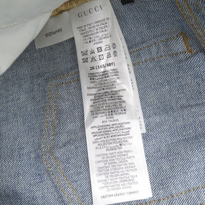 新品同様 グッチ × Disney ドナルド サイズ26 コットン ブルー デニムパンツ 1270【中古】GUCCI