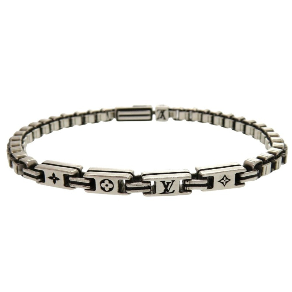 美品 ルイ ヴィトン LV テーラー モノグラム フラワー イニシャル M1149L シルバー925 黒 LV 1278【中古】LOUIS VUITTON