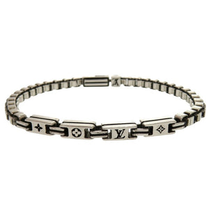 美品 ルイ ヴィトン LV テーラー モノグラム フラワー イニシャル M1149L シルバー925 黒 LV 1278【中古】LOUIS VUITTON