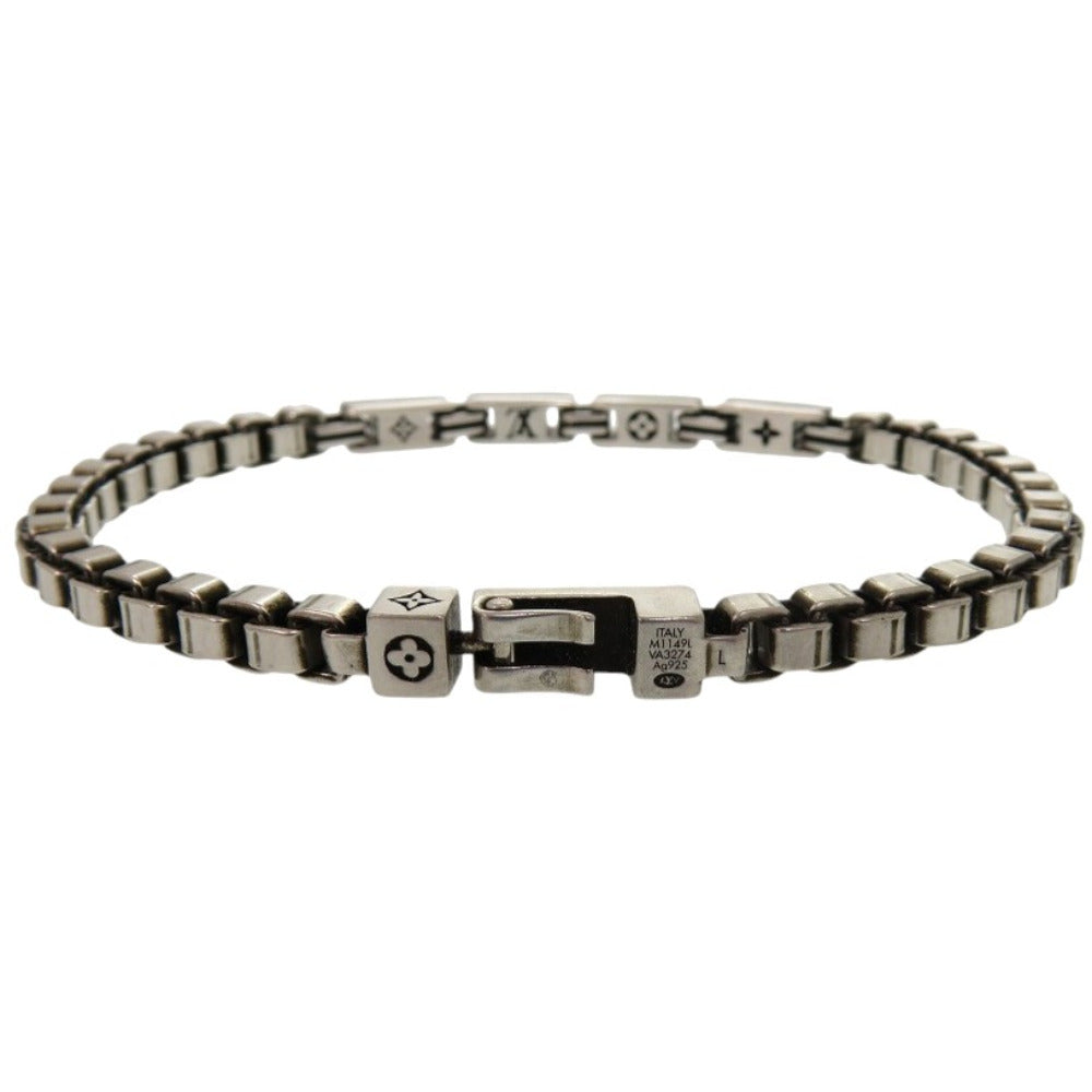 美品 ルイ ヴィトン LV テーラー モノグラム フラワー イニシャル M1149L シルバー925 黒 LV 1278【中古】LOUIS VUITTON