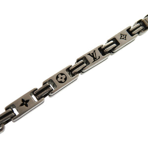 美品 ルイ ヴィトン LV テーラー モノグラム フラワー イニシャル M1149L シルバー925 黒 LV 1278【中古】LOUIS VUITTON