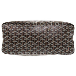 未使用品 ゴヤール サンルイPM PVCコーティングキャンバス レザー ブラック トートバッグ 黒 1288【中古】GOYARD