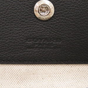 未使用品 ゴヤール サンルイPM PVCコーティングキャンバス レザー ブラック トートバッグ 黒 1288【中古】GOYARD