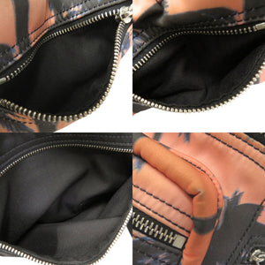 美品 サンローランパリ パームツリー柄 ボディバッグ 581375 ウエストバッグ ナイロン オレンジ 1318【中古】SAINT LAURENT PARIS