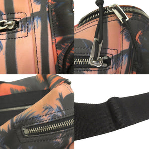 美品 サンローランパリ パームツリー柄 ボディバッグ 581375 ウエストバッグ ナイロン オレンジ 1318【中古】SAINT LAURENT PARIS