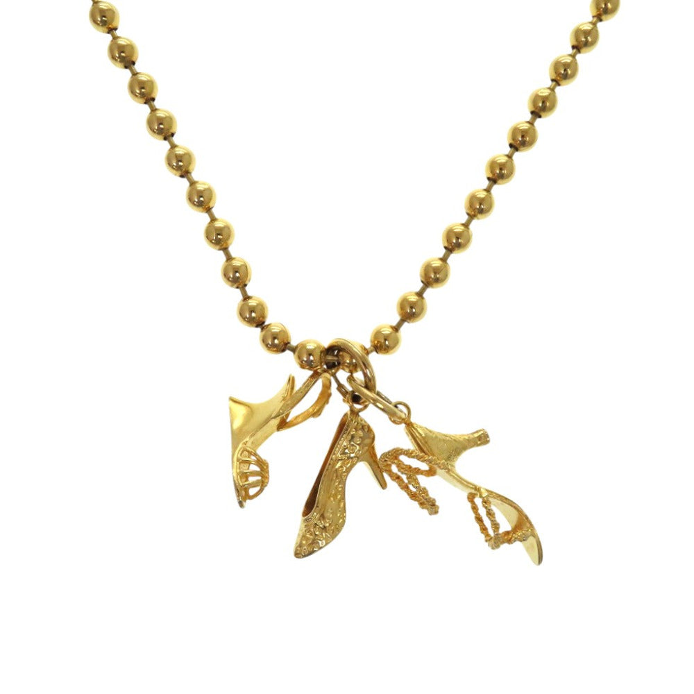 美品 サルヴァトーレフェラガモ ヒール ロングネックレス ヴィンテージ GP 金 ネックレス 1348【中古】Salvatore Ferragamo