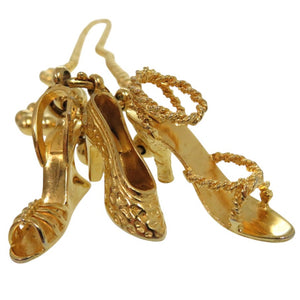 美品 サルヴァトーレフェラガモ ヒール ロングネックレス ヴィンテージ GP 金 ネックレス 1348【中古】Salvatore Ferragamo