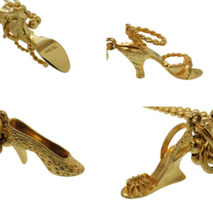 美品 サルヴァトーレフェラガモ ヒール ロングネックレス ヴィンテージ GP 金 ネックレス 1348【中古】Salvatore Ferragamo