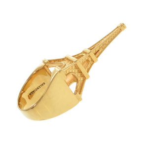 美品 バレンシアガ エッフェル塔 メタル #58 ゴールド リング 指輪 1356【中古】BALENCIAGA