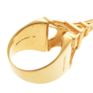 美品 バレンシアガ エッフェル塔 メタル #58 ゴールド リング 指輪 1356【中古】BALENCIAGA