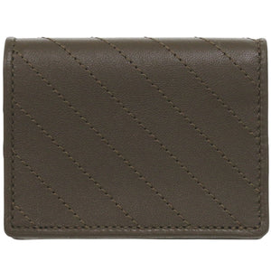 新品同様 グッチ ブロンディ 760317 レザー ブラウン 二つ折り財布 茶 1388【中古】GUCCI