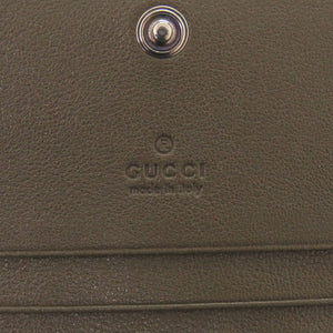 新品同様 グッチ ブロンディ 760317 レザー ブラウン 二つ折り財布 茶 1388【中古】GUCCI