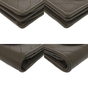 新品同様 グッチ ブロンディ 760317 レザー ブラウン 二つ折り財布 茶 1388【中古】GUCCI