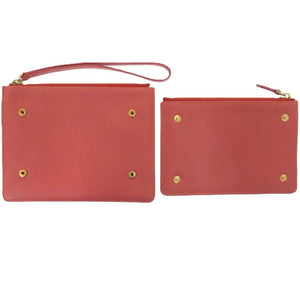 新品同様 ヴァレンティノ ガラヴァーニ ロックスタッズ 7V B 940 PCL3 レザー ピンク クラッチバッグ 1399【中古】Valentino Garavani