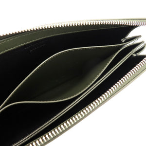 新品同様 ジルサンダー トゥーティ― TOOTIE バンブーハンドル 2WAY レザー バンブー カーキ 緑 クラッチバッグ 1400【中古】JIL SANDER