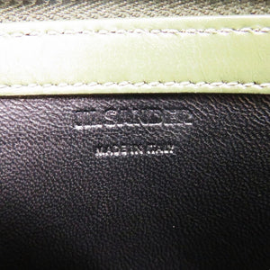 新品同様 ジルサンダー トゥーティ― TOOTIE バンブーハンドル 2WAY レザー バンブー カーキ 緑 クラッチバッグ 1400【中古】JIL SANDER