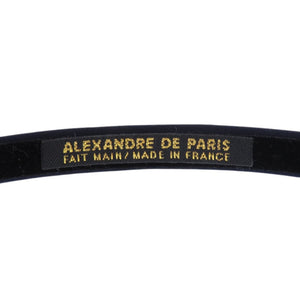 美品 アレクサンドルドゥパリ リボンカチューシャ ファブリック ネイビー 紺 その他アクセサリー 1409【中古】Alexandre De Paris