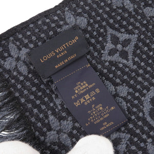 ルイ ヴィトン マフラー モノグラム クラシック M78525 ウール ブルーマリーヌ マフラー LV 1434【中古】LOUIS VUITTON