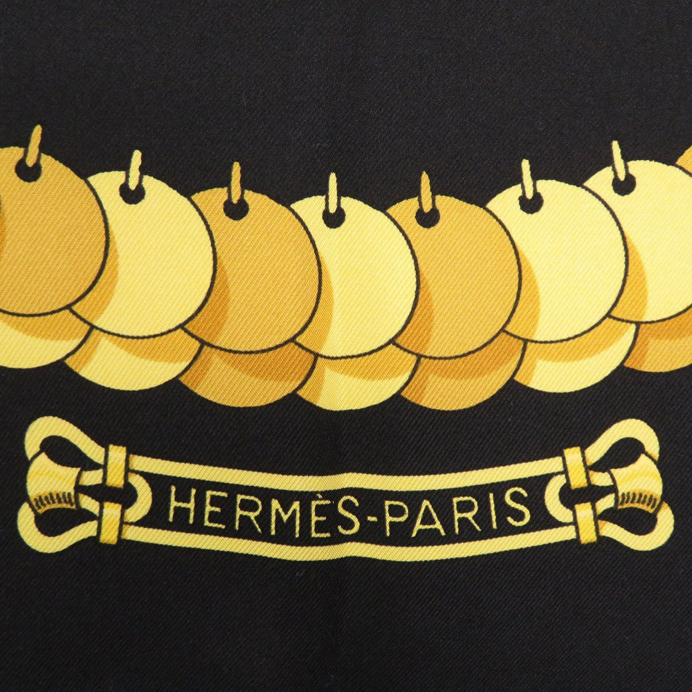 美品 エルメス カレ90 KOSMIMA コスミマ 宇宙 シルク ブラック スカーフ 1437【中古】HERMES