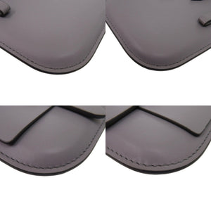 美品 バーバリー ウエストポーチ レザー グレー 灰 ウエストバッグ 1475【中古】BURBERRY