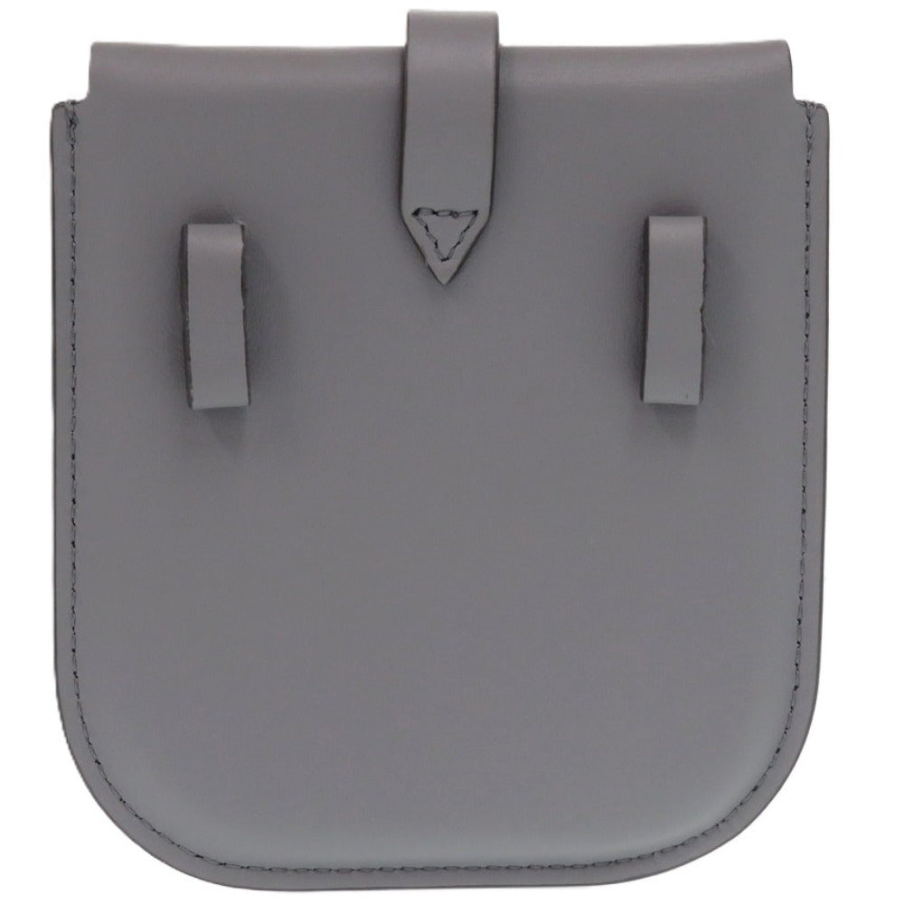 美品 バーバリー ウエストポーチ レザー グレー 灰 ウエストバッグ 1475【中古】BURBERRY