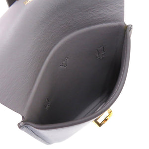 美品 バーバリー ウエストポーチ レザー グレー 灰 ウエストバッグ 1475【中古】BURBERRY