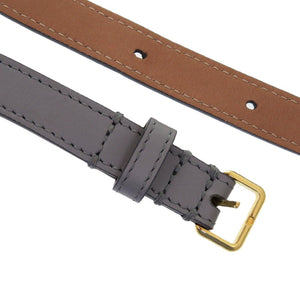 美品 バーバリー ウエストポーチ レザー グレー 灰 ウエストバッグ 1475【中古】BURBERRY