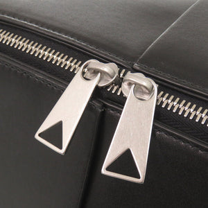 美品 ボッテガヴェネタ アルコ マキシイントレチャート ポーチ付き レザー ブラック リュック デイパック 黒 1488【中古】BOTTEGAVENETA