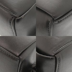 美品 ボッテガヴェネタ アルコ マキシイントレチャート ポーチ付き レザー ブラック リュック デイパック 黒 1488【中古】BOTTEGAVENETA