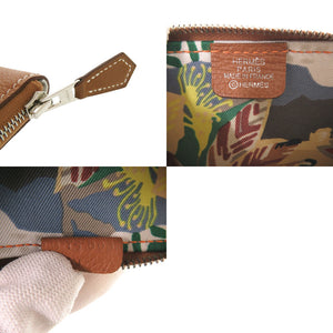 未使用 エルメス アザップ シルクイン コンパクト ミニ ヴォーエプソン ゴールド コインケース B刻印(2023年製) ブラウン 1490【中古】HERMES