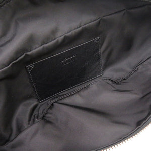 美品 ジルサンダー バナナ ベルトバッグ レザー ブラック ウエストバッグ 黒 1515【中古】JIL SANDER