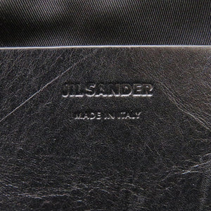 美品 ジルサンダー バナナ ベルトバッグ レザー ブラック ウエストバッグ 黒 1515【中古】JIL SANDER