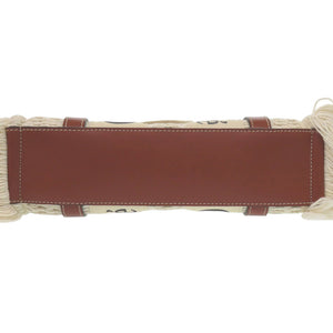 新品同様 クロエ WOODY ウッディ ミディアム トートバッグ CHC22SS397 レザー/リネンキャンバス ベージュ ハンドバッグ 1517【中古】Chloe