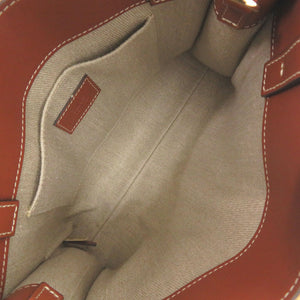 新品同様 クロエ WOODY ウッディ ミディアム トートバッグ CHC22SS397 レザー/リネンキャンバス ベージュ ハンドバッグ 1517【中古】Chloe