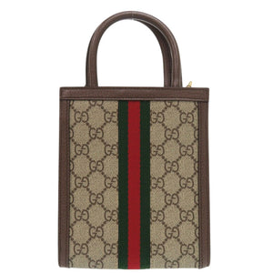 未使用 グッチ オフィディア 772317-525040 GGスプリームキャンバス レザー ブラウン ハンドバッグ 2way ショルダーバッグ 1533【中古】GUCCI