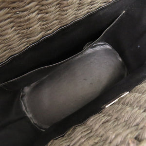 シャネル ストロー グレー かごバッグ ハンドバッグ 1538【中古】CHANEL