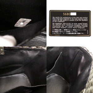 シャネル ストロー グレー かごバッグ ハンドバッグ 1538【中古】CHANEL